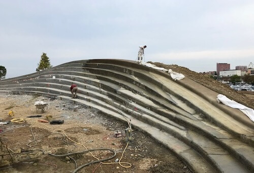 Completed works 01 - Torkret Plus, works to prepare the ground for the construction of a swimming pool.