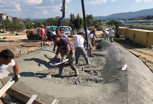 Completed works 03 - preparation for concreting the pool, waterproof reinforced concrete.